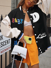 Baseballjacke mit Farbblockdesign